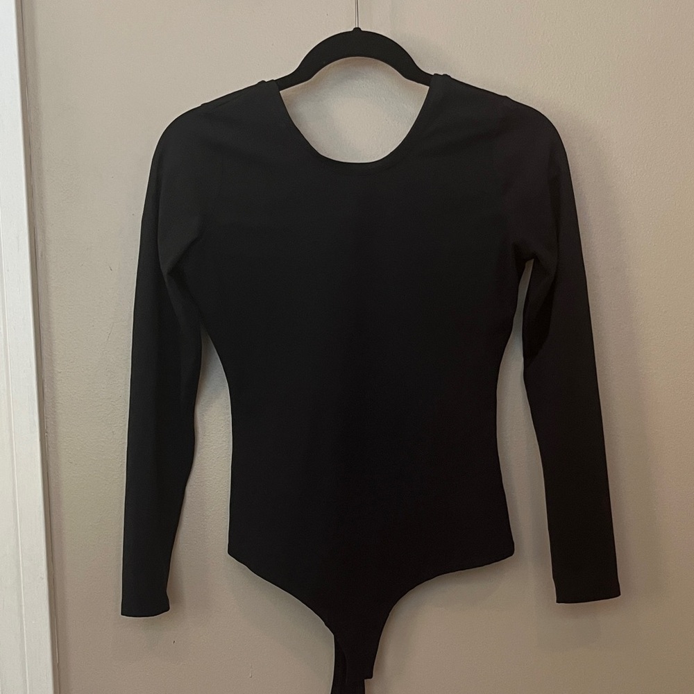 SPANX Classic Black Long Sleeve Bodysuit